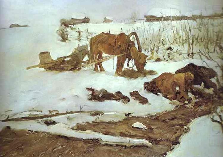 Rinsing Linen, Valentin Serov